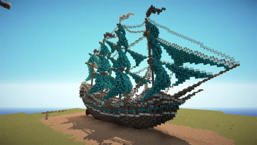 Coleção de Navios Piratas e Galeões - Minecraft Mundo