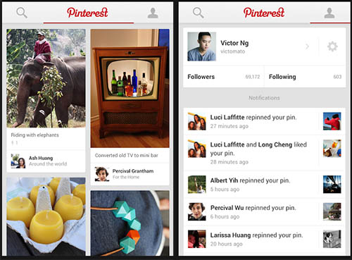 Pinterest App para Android