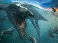 Dinossauros - Natação Dinossauros no mar