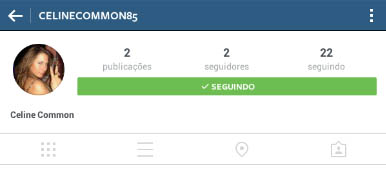 Instagram - Botão clicado