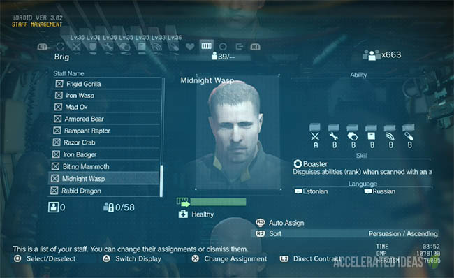 Mgsv The Phantom Pain Where To Find S Rank Soldiers For Staff Recruits