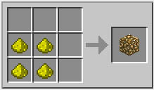 glowstone (bloco) - receita