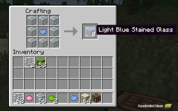 Minecraft 13w41a Features Stained Glass Crafting Recipe Included Accelerated Ideas