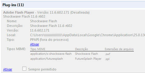 Chrome Plugins - Adobe Flash