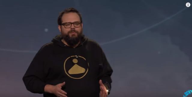 Leviathan raid icon on Luke Smith's t-shirt