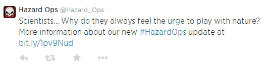 Hazard Ops - Tweet