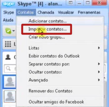 Skype - Importar contatos