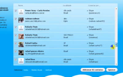 Skype - Contatos