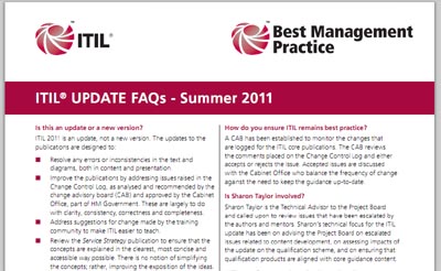 itil 2011 whats new
