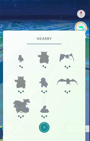Pokemon Go - Pokemon nas proximidades