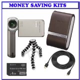 Sony HDR-TG5V High Definition Handycam Camcorder w / Built-in GPS Receiver   MSMT4G Sony 4GB Memory Stick PRO Duo (Mark2) Media   Sony LCM-TG 